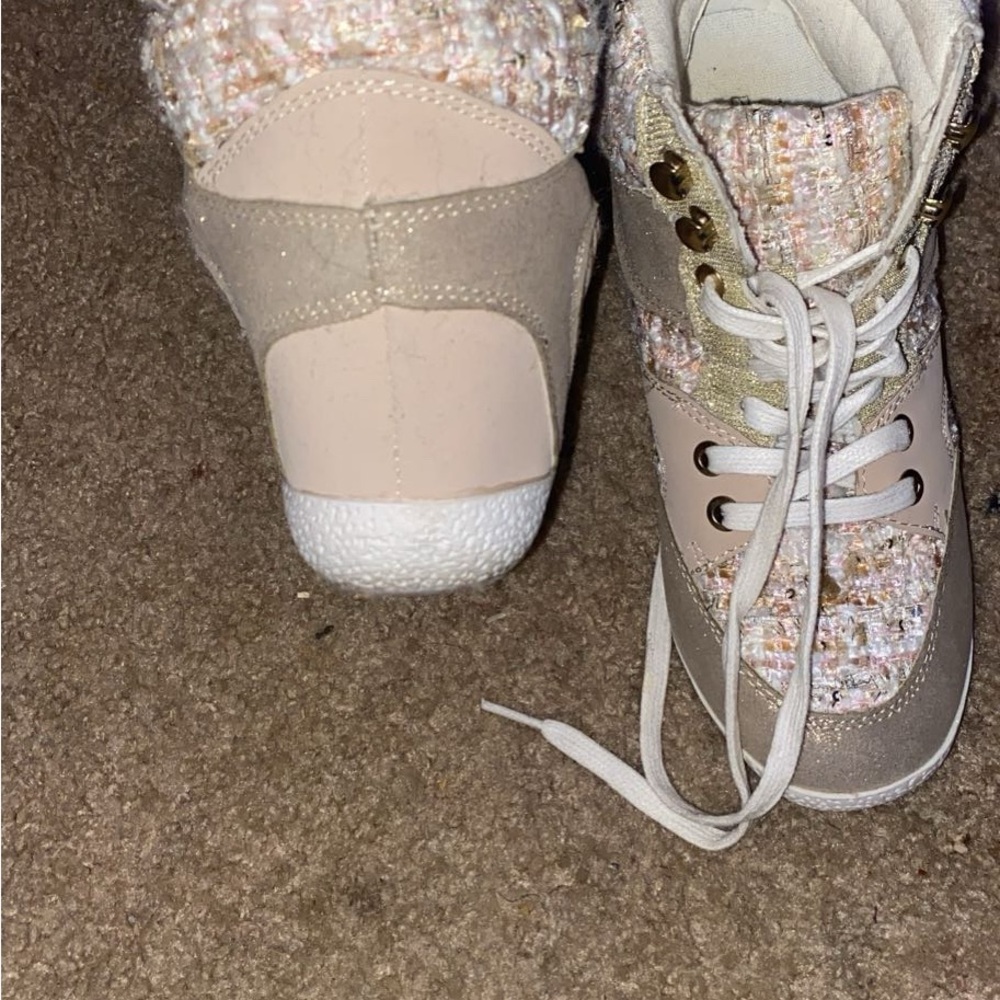 BAMBOO Beige and Cream Ankle Boots